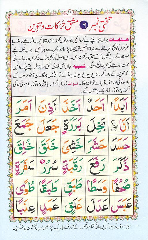 Noorani Qaidah Page Number 10