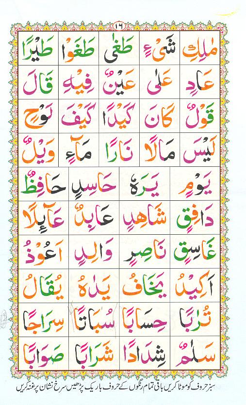 Noorani Qaidah Page Number 16