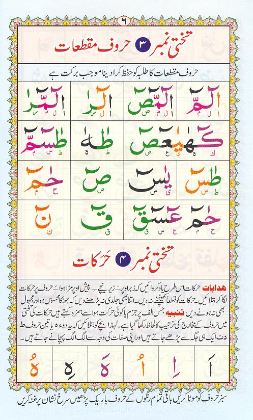 Noorani Qaidah Page Number 6